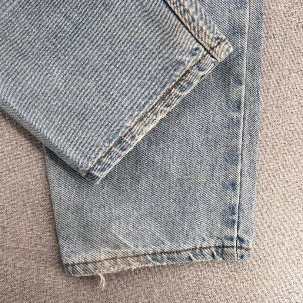 VTG 90s Levis 550 Jeans Men 40x34 Relaxed Tapered USA Made Light Wash Batwing